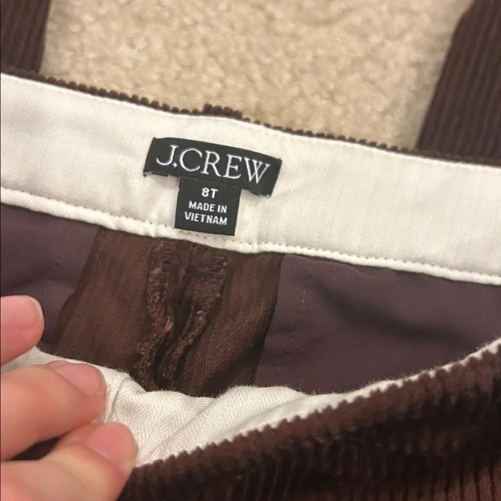 J Crew Wide-leg trouser in stretch corduroy